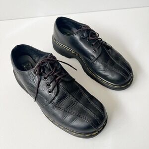 Vintage Dr. Martens Chunky Oxford Shoes Black Leather Size 9‎ women's